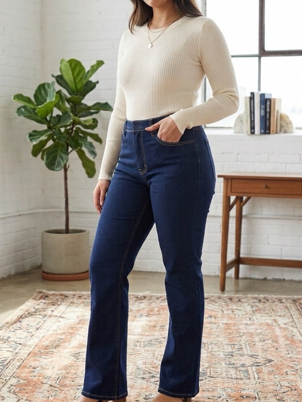Levi's High-Rise Dark Blue Flare Jeans
